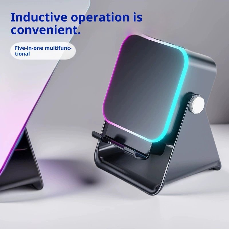 00c3a034-efda-45bb-9e67-1d4e61e898a3_trans.jpeg Induction Folding Desktop Phone Stand Multifunctional Wireless Speaker Ambient Light - Image 1