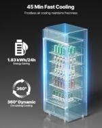 Commercial Merchandiser Refrigerator 9.7 CU.FT Glass Door Beverage Refrigerator - Image 5
