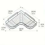 1pc Wall Mounted Bathroom Shelf, Shower Caddy Rack, No Punching Triangle Storage Rack For Bathroom Kitchen, Bathroom Accessories - Image 4