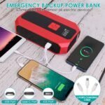 1Pc Portable Car Jump Starter Air Compressor 1500A 400PSI Car Battery Charger Jump Starter Power Bank LED Flashlight Digital Tire - Image 2