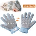 2-in-1 Pet Grooming Glove - Double-Sided Deshedding & Massage Brush For Cats Or Dogs, Removes Loose Hair From Fur & Furniture - Image 2