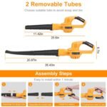 1Pc Cordless Leaf Blower Handheld Electric Battery Powered Air Blower Max 124MPH 300CFM With 2 Adjustable Speeds 2Pcs 18V 2000mA Battery And Charger For Yard Patio - Image 10