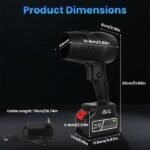 130000RPM Cordless Mini Blower, 1000W Powerful Motor With Turbo Tech - 550g Wind Pressure&600g Blowing Force, 64mm Air Output For Heavy Debris Cleaning - Image 3