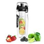 Fruit Infuser Water Bottle 32OZ Juice Shaker Sport W& Flip Top Lid Anti-Slip Grips For Office Home Sport Running Walking Hiking - Image 7