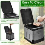 1Pc Portable Toilet For Car Camping Boating Hiking Outdoor Travel Potty With Carry Bag Foldable Emergency Toilet With Lid Trash Bags - Image 2