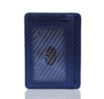 New Fashion Pu Leather Carbon Fiber Wallet Mini Slim Wallets Business Men Credit Card ID Holder with RFID Anti-chief Purse - Image 3