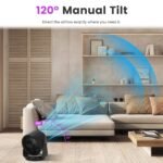 1Pc Desk Fan Battery Operated Wall Mounted Fan Rechargeable Mini Desk Fan With Tilting Angle For Home Office Travel - Image 3