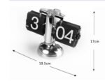 Black Retro Flip Clock-Internal Gear Operated Flip Home Clock - Image 7
