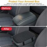 Car Armrest Pad Cover PU Leather Auto Center Console Seat Box Cover Protector Car Accessories Armrest Cushion Pad - Image 2