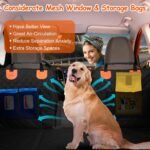 Dog Car Back Seat Cover With Zipper Mesh Window Storage Bags Waterproof 600D Oxford Cloth Car Seat Protector With Slide Flaps For Cars Trucks SUVs - Image 5