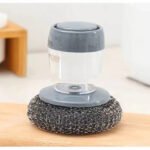 Kitchen Soap Dispensing Palm Brush Cleaner Push-type Brush Kitchen Detergent Tools - Image 4