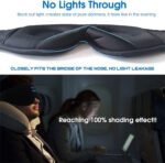 Wireless Bluetooth Stereo Music Eye Mask - Blackout Sleep Mask with Built-in Speakers for Side Sleepers Travel Relaxation - Image 6