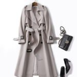 Double-breasted Mid-length Tie Trench Coat