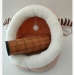 Winter pet cat house with velvet - Image 5
