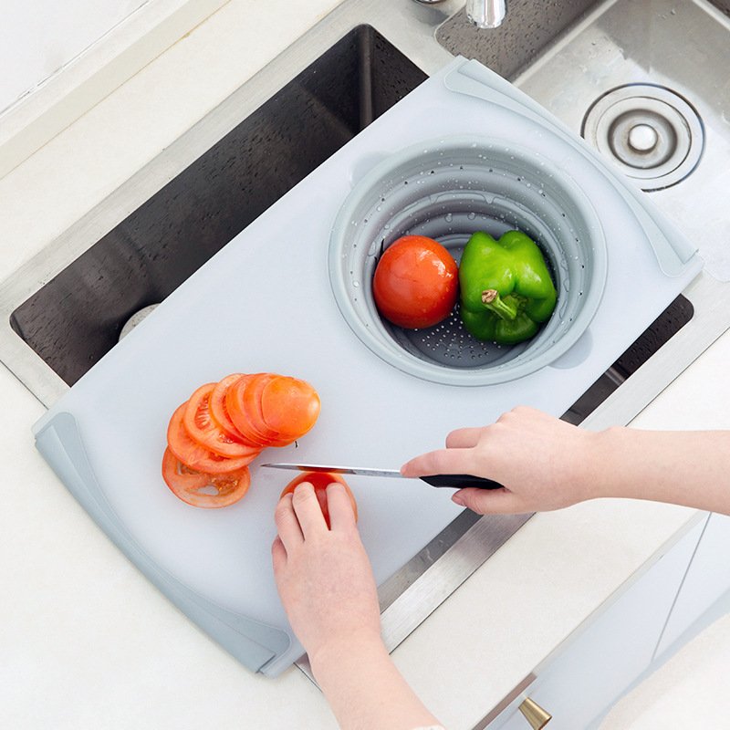 1664147174144.jpg Innovative Multi-Functional 3 in 1 Chopping Board Detachable Folding Drain Basket Sink Cutting Board - Image 1