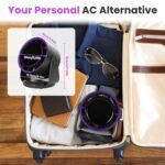 1Pc Desk Fan Battery Operated Wall Mounted Fan Rechargeable Mini Desk Fan With Tilting Angle For Home Office Travel - Image 6