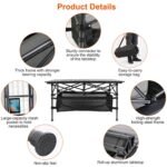 1Pc Folding Camping Table Portable Lightweight Aluminum Roll-up Picnic BBQ Desk With Carrying Bag For Outdoor Beach Backyard Party Patio Fedex Shipping - Image 5