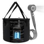 1Pc Portable Shower For Camping Include IPX7 Waterproof 6000mAh Rechargeable Shower Filtered Shower Head 5.3Gallon Foldable Bucket For Hiking Beach Travel Car Pet - Image 9