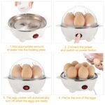 1Pc Electric Egg Cooker For Daily Breakfast Preparation 7-Capacity Hard-Boiled Egg Maker With Auto-Off Measuring Cup For Hard Boiled Steamed Vegetables Seafood Dumplings - Image 6