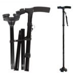 Folding LCD Walking Stick Cane With Flashlight For Senior Aluminium Travel Hiking Cane Trekking Pole Crutch Handle Strap 5 Gears - Image 6