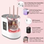 4 In 1 Electric Makeup Brush Cleaner USB Powered Automatic Brush Blender Machine With Timer Digital Display Cleaning Drying - Image 8