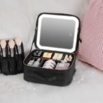 Smart LED Cosmetic Case With Mirror Cosmetic Bag Large Capacity Fashion - Image 6