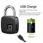 Fingerprint padlock smart lock anti-theft door lock outdoor door padlock luggage lock fingerprint padlock - Image 3