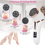 17Pcs Electric Foot Callus Remover With Vacuum Foot Grinder Rechargeable Foot File Dead Skin Pedicure Machine With 3 Grinding Heads 2 Speeds Foot Care Tool - Image 7