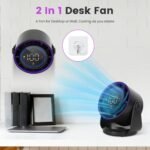 1Pc Desk Fan Battery Operated Wall Mounted Fan Rechargeable Mini Desk Fan With Tilting Angle For Home Office Travel - Image 10