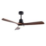 52" Wooden Ceiling Fans with Lighted Remote Control, Indoor Outdoor Wooden Ceiling Fan, Outdoor Modern Ceiling Fan with 3 Fan Blades for Patio - Image 5