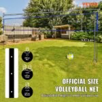 Outdoor Portable Volleyball Net System, Adjustable Height Steel Poles, Professional Volleyball Set With PVC Volleyball, Pump, Carrying Bag - Image 4