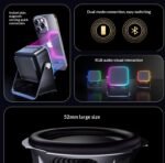 Induction Folding Desktop Phone Stand Multifunctional Wireless Speaker Ambient Light - Image 3