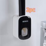 Wall Mounted Automatic Toothpaste Holder Bathroom Accessories Set Dispenser - Image 4