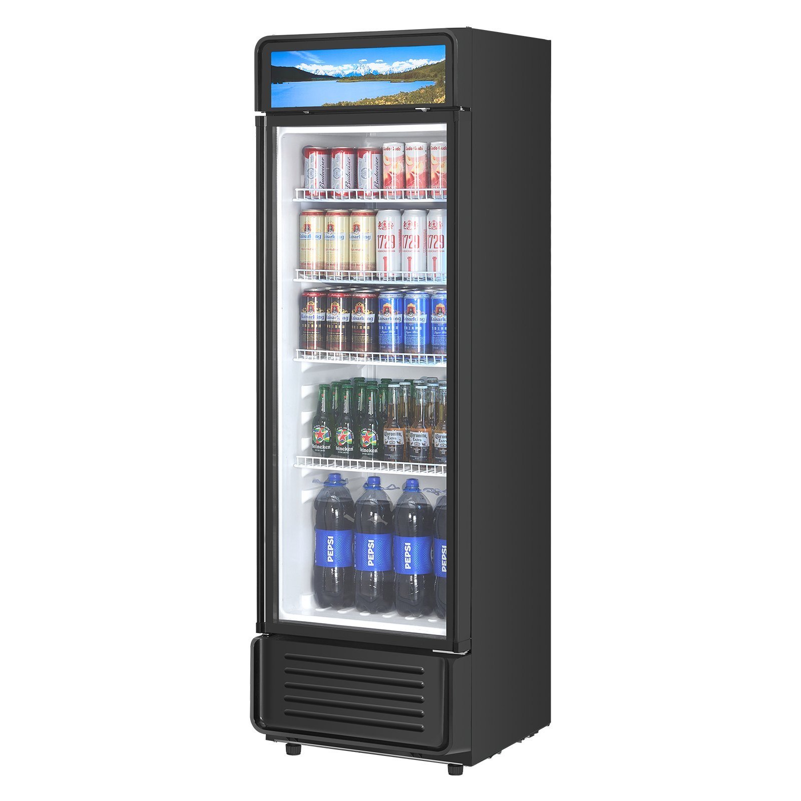 36a177cc-a55b-4d33-ac63-c33679a7a410.jpg Commercial Merchandiser Refrigerator 9.7 CU.FT Glass Door Beverage Refrigerator - Image 1