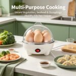 Electric Egg Cooker, 7 Egg Capacity Multi Function Egg Boiler With Auto Shut Off, Measuring Cup & Egg - Image 8
