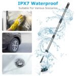1Pc Electric Spin Scrubber Cordless Rechargeable Telescopic Cleaning Brush 8 Replaceable Heads 2 Speed Adjustable Extension Arm Bathroom Tub Tile Floor - Image 9
