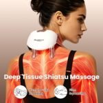 1Pc Human Like Neck Massager With Heat Cordless Neck Massager For Pain Relief Deep Tissue Shiatsu Massager For For Neck Shoulders Back Legs - Image 2