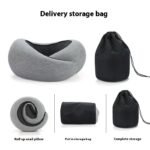 Soft Memory Foam Travel Neck Pillow U Shape Adjustable Support Comfortably Sleeping On Plane Car Office Noon Break - Image 2