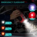 1Pc Portable Car Jump Starter Air Compressor 1500A 400PSI Car Battery Charger Jump Starter Power Bank LED Flashlight Digital Tire - Image 7