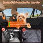 Dog Car Back Seat Cover With Zipper Mesh Window Storage Bags Waterproof 600D Oxford Cloth Car Seat Protector With Slide Flaps For Cars Trucks SUVs - Image 3