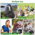 1Pc Portable Toilet For Car Camping Boating Hiking Outdoor Travel Potty With Carry Bag Foldable Emergency Toilet With Lid Trash Bags - Image 8