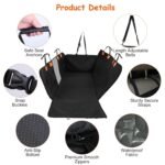 Dog Car Back Seat Cover With Zipper Mesh Window Storage Bags Waterproof 600D Oxford Cloth Car Seat Protector With Slide Flaps For Cars Trucks SUVs - Image 9
