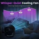 1Pc Desk Fan Battery Operated Wall Mounted Fan Rechargeable Mini Desk Fan With Tilting Angle For Home Office Travel - Image 5