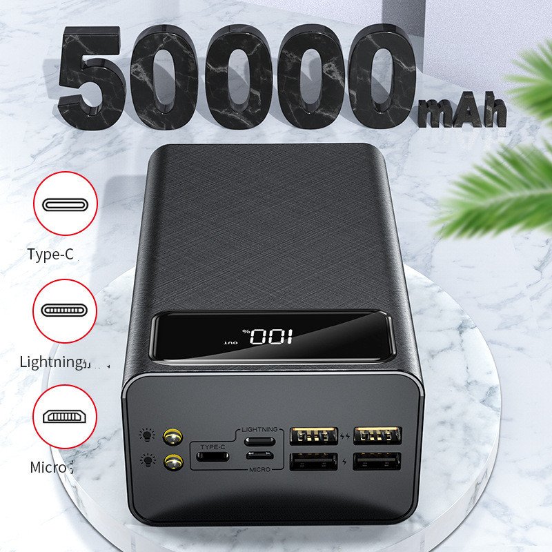 501effe0-8b1d-4a2f-a7fa-13b69df36d6b.jpg Digital Display Mobile Power High-capacity Charging Bank - Image 1