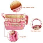 5PCS Baby Nappy Diaper Bags Set Mummy Diaper Shoulder Bags W Nappy Changing Pad Insulated Pockets Travel Tote Bags - Image 7