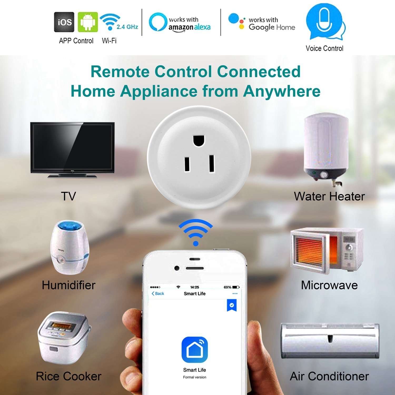 57dc50b0-b58b-4cb0-96a6-e8d6b6d95e77.jpg WiFi Smart Plug Outlet Wireless Smart Socket APP Remote Voice Control Timer Alexa Google US - Image 1