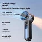 Refrigeration Handheld Turbo Fan Mini Portable Hand Fan, USB Rechargeable Personal Fan, Small Pocket Fan - Image 5