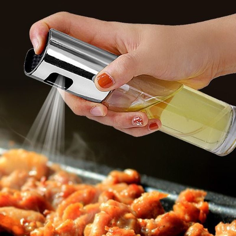 6513610177776.jpg BBQ Healthy Kitchen Cooking Oil Vinegar Spray Bottle Push Type Oil Spray BottlePump Oil Tank Leakproof BBQ Sprayer BBQ Tools Kitchen Gadgets - Image 1