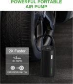 AMPBANK AT004 Smart Portable Tire Air Pump For Cars, Motorcycles, Bicycles And Balls With Pressure Gauge And LED Screen For Fast Inflation - Image 8