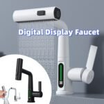 Intelligent Digital Display Faucet Pull-out Basin Faucet Temperature Digital Display Rotation - Image 6